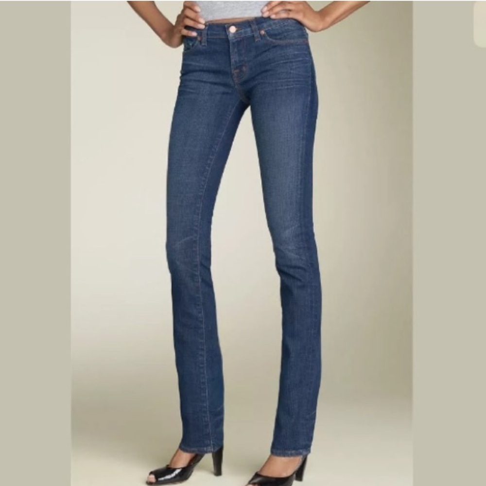 J Brand Classic Cigarette Straight Leg Denim Jeans in Bayou Indigo Blue Size 28 - Picture 10 of 12